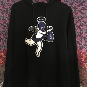 Hasta Muerte Black Embroidery Hoodie - Large (NWOT)